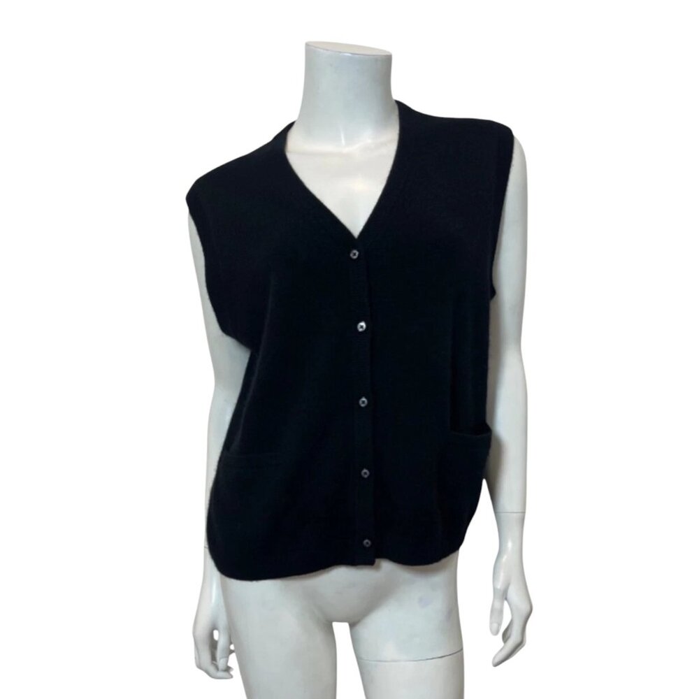 Eterne Elton Vest in Black Size M/L